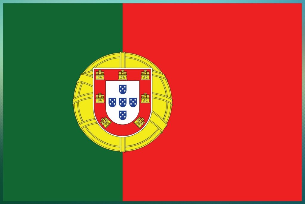 What is the flag of the portuguese republic - The red, green, blue and yellow flag of Portugal.